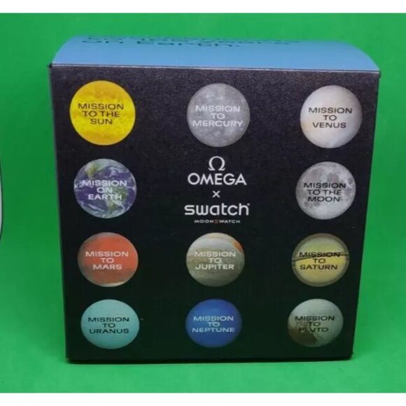 Authentic OMEGA X SWATCH Bioceramic MoonSwatch Mission to Neptune Blue Unisex - Picture 6 of 13